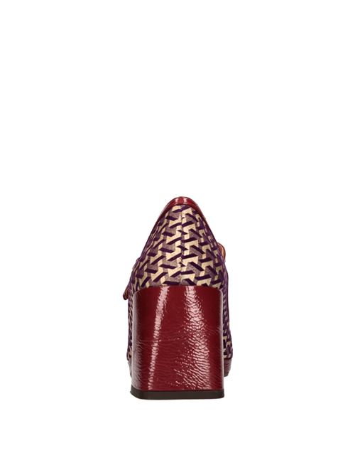Leather and fabric pumps model Chimi CHIE MIHARA | CHIMI22425ORO-VIOLA-ROSSO